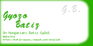 gyozo batiz business card