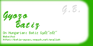 gyozo batiz business card